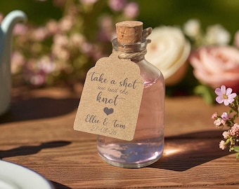 Wedding Favours Take a Shot We Tied The Knot Shot Bottles
