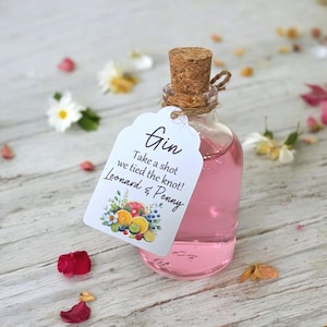 Gin Shot Wedding Favours 50ml Empty Glass Bottles For Wedding Guests Small Wedding Bottles  Personalised Shot Bottle DIY Favour