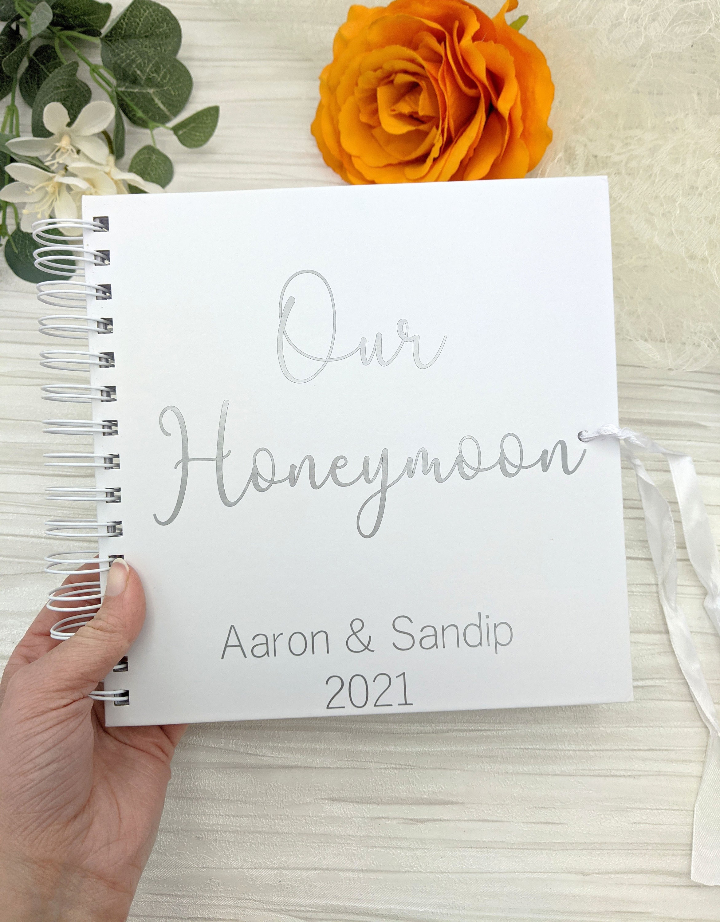 Our Honeymoon Photo Album Personalised Honeymoon Scrapbook Etsy