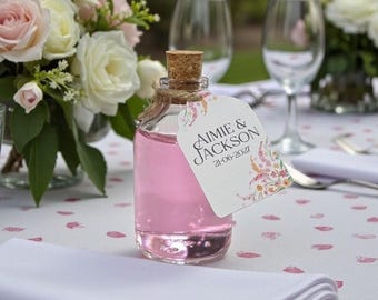 Wedding Favours For Guests Floral Wedding Shot Bottles