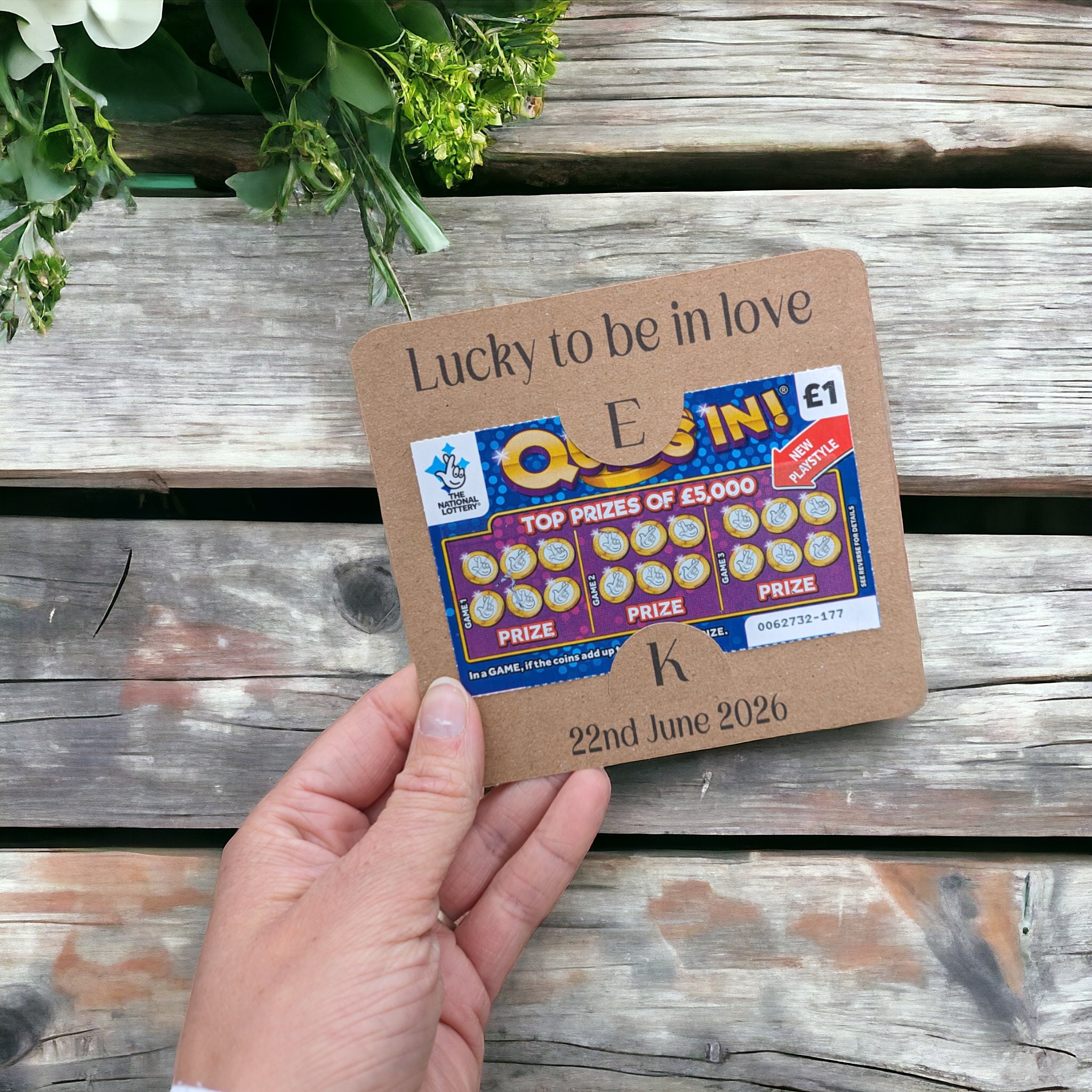 Personalised Wedding Favour Scratch Card Holders Initial Scratch Card Personalised Wedding Favour Scratch Card Holders Initial Scratch Card
