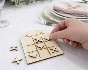 Personalised Wedding Table Games For Wedding Guests, Wooden