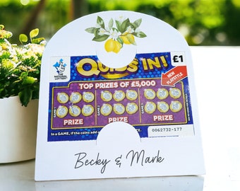 Wedding Favours For Guest Scratch Card Holders Limoncello