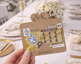 Wedding Favour For Guests, Scratch Card Holders
