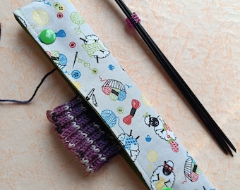 Needle garage, needle safe, needle game garage, needle game safe, needle bag for 20 cm long needles, knitting sheep