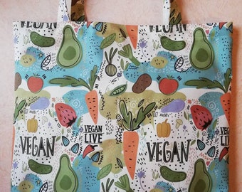 Vegan motifs!! , cloth bag, shopping bag, shopper, cloth bag