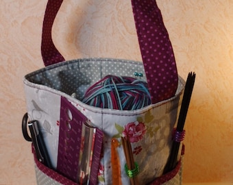 Panier d'artisanat E-book, sac à tricoter, panier à couture, instructions de couture