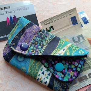Party-Geld-Beutel, Karten-Geldscheine-Tasche, Mini-Geldbeutel, Unikat, mit Goldglanz