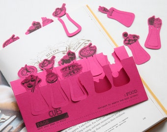 Food pageCUES card food themed bookmarks