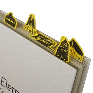 Página de arquitecturaCUES, marcadores de tarjetas con temática de arquitectura