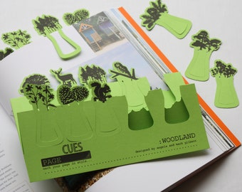 Woodland pageCUES, nature themed card bookmarks