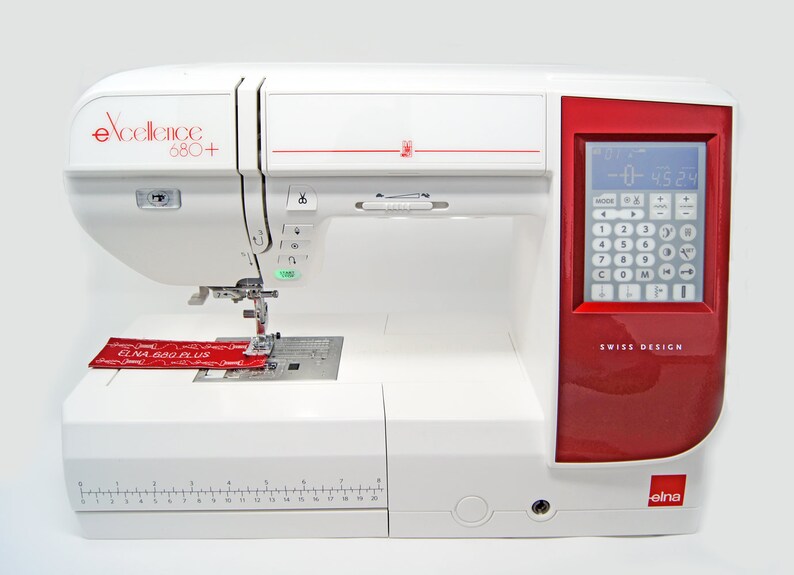 ELNA Excellence 680 PLUS Computer Sewing Machine Red Design Etsy
