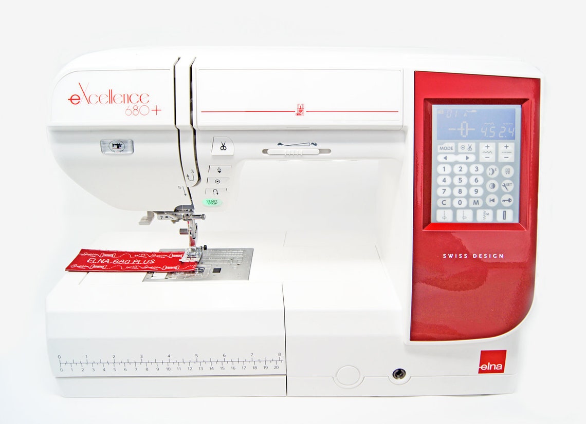 ELNA Excellence 680 PLUS Computer Sewing Machine Red Design Etsy