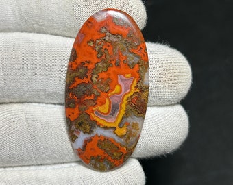 Designer Moroccan Seam Agate Cabochon