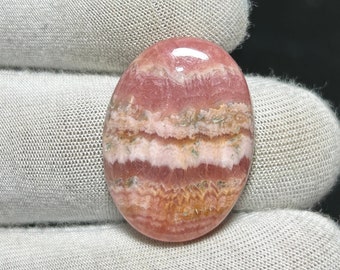 Awesome Top Grade Quality 100% Natural Rhodochrosite Cabochon Loose Gemstone For Making Jewelry {31 Carats (26X19X5 MM )