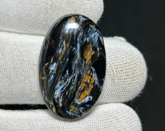 Cabochon pietersite Pierre gemme pietersite pierre libre Pietersite naturelle Bijoux en pietersite DIY (28 carats (30 x 18 x 5 mm)