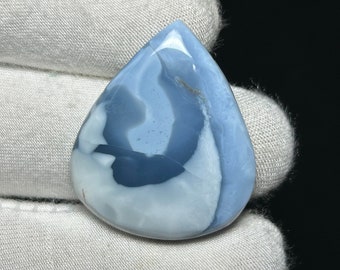 Attractive !! Owhyee Blue Opal Gemstone Handmade Blue Opal Cabochon Top !! Blue Opal Loose Stone For Jewelry Making 24 Cts {30X24X6}MM