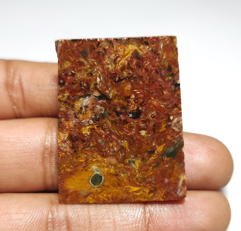 Pietersite Slab, Natural Pietersite Rough Slab, Pietersite loose stone Not Polished Slab, Semi Precious Stone 72 Cts. 41X33X4mm STZ-2980 image 5