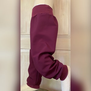 Softshell pants, outdoor pants, thermal pants, lined pants, child pants, handmade ICH&DU berry girls image 2