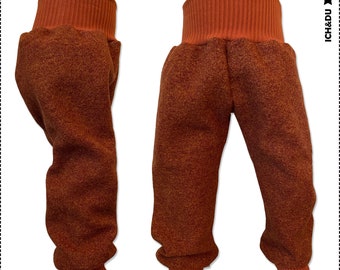 Wool walk trousers wool trousers trousers pump trousers walk trousers child boys girls handmade rust outdoor trousers thermal trousers