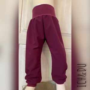 Softshell pants, outdoor pants, thermal pants, lined pants, child pants, handmade ICH&DU berry girls image 1