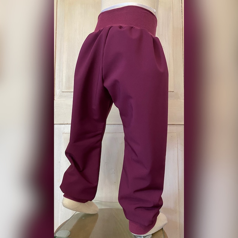 Softshell pants, outdoor pants, thermal pants, lined pants, child pants, handmade ICH&DU berry girls image 5