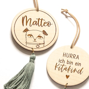 Sac à dos et sac à pendentif en bois personnalisé pour écolier, maternelle
