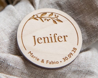 Namensschilder Hochzeit mit Magnet Tischkarten Hochzeitsdeko Gastgeschenk