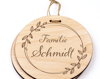 Familienschild personalisiert Holzschild Name Kinderzimmerdeko Türschild