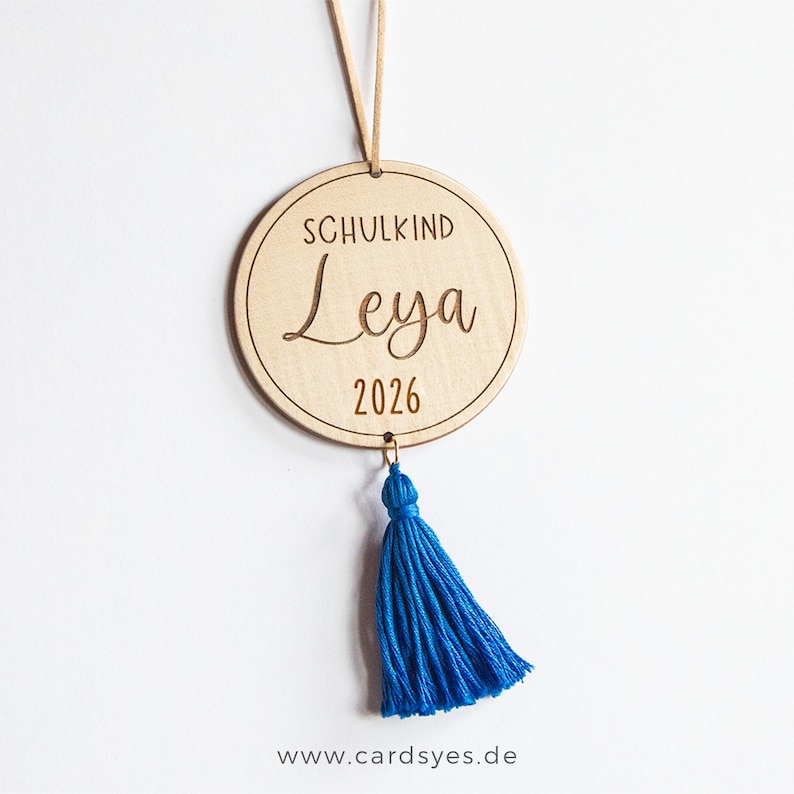 Schulkind 2026, Namensschild für Schultüten, personalisierter Holzanhänger 画像 12