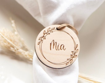 Namensschilder aus Holz personalisierte Geschenkanhänger Gastgeschenk Hochzeit Tischkarte