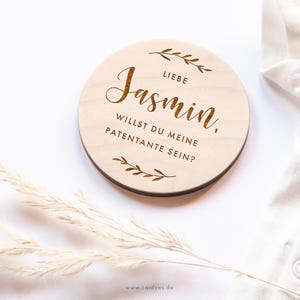 Regalo per padrino, madrina o padrino, chiedi carta con magnete