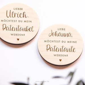 Madrina pide regalo madrina padrino idea de regalo imán de madera personalizado