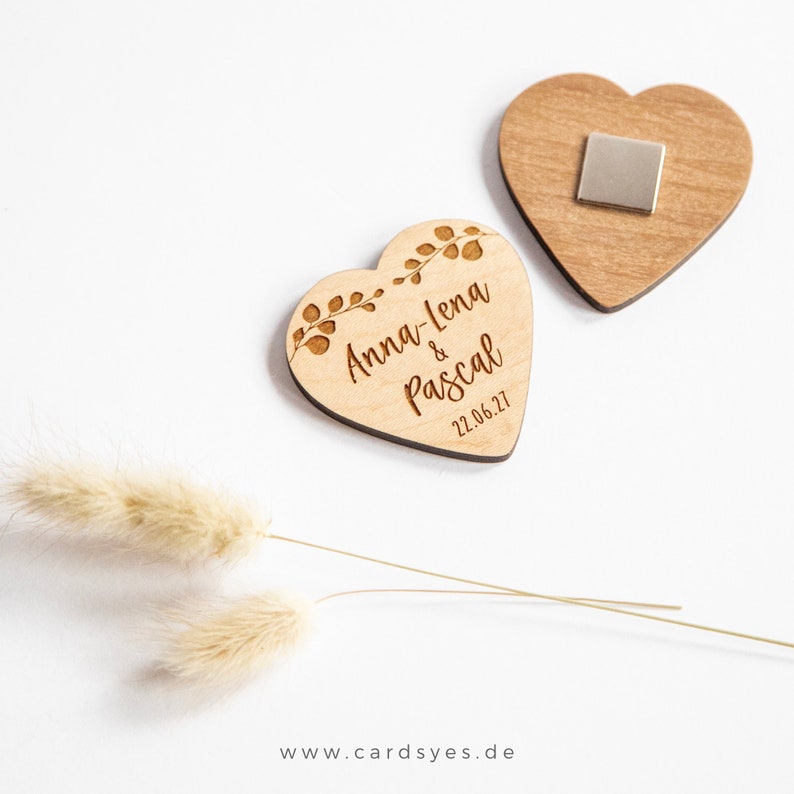 Herz-Magnet aus Holz