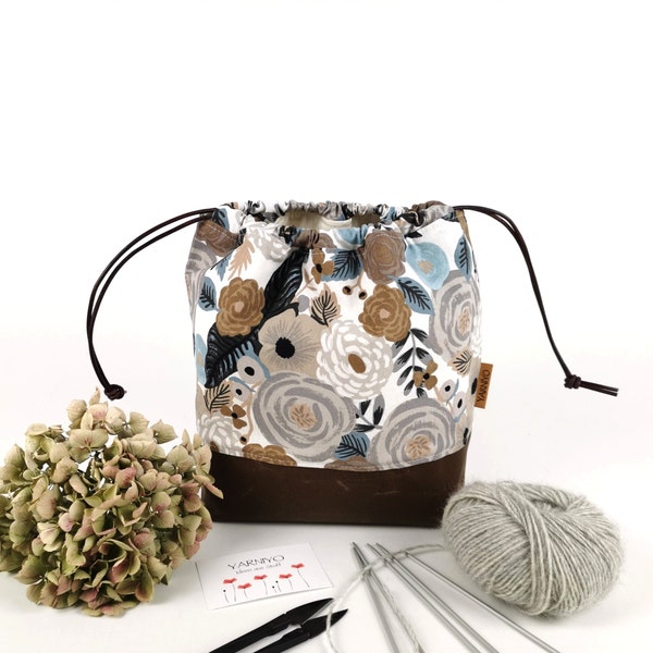 Projektbeutel, Projekttasche, Projectbag, Drawstringbag, Handarbeitstasche, Strickprojekttasche, Häkeltasche, Knittingbag