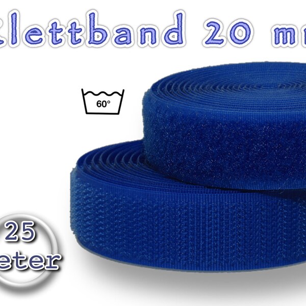 Klettband blau 20 mm