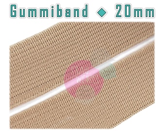 Gummiband 20mm beige