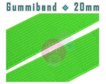 Gummiband 20mm grün