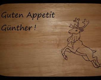 Breakfast board "Brotzeit" + own engraving