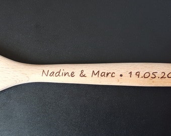 Cooking spoon with individual engraving/name on the handle