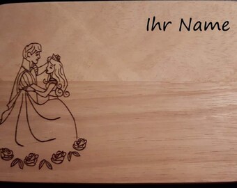 Breakfast board "Princess" + own engraving