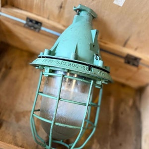 Vintage industrial bunker light | Warehouse industrial light | Bunker lights | Russian USSR Light