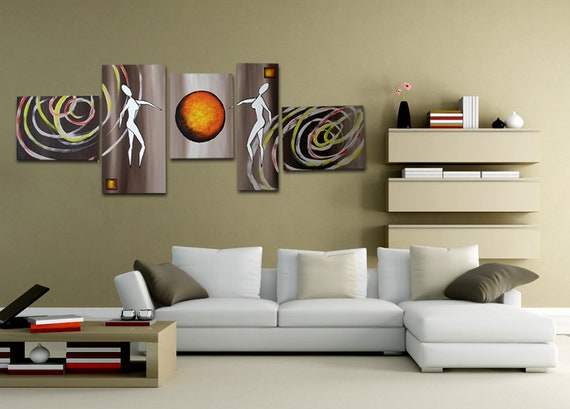 Obraz Ręcznie Malowany Postaci 1 160x60cm Etsy