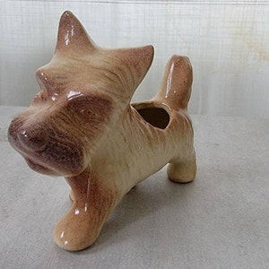 Mid Century Dog - Terrier Westie Scottie - Planter 1960s - West Highland Terrier or Scottish Terrier