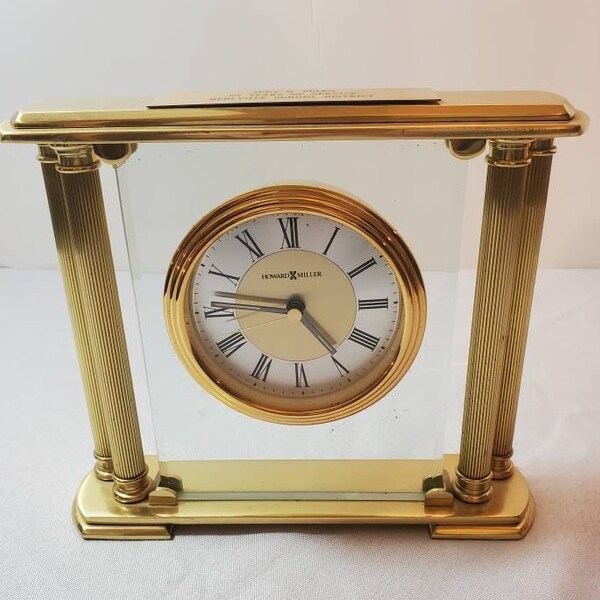 Brass Mantel Clock Etsy