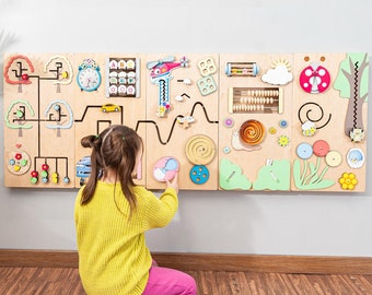 5 Panels Interactive Activity Wall Autism Sensory Toy ADHD Calming corner for pediatrics, dental offices and hospitals Occupational Therapy