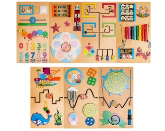 Wall Mounted Sensory wall Activity Panel Large busy board for school, clinic, indoor playground