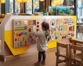 Interactive Wall play Set of 6 pcs with Xylophone Sensory panel for children Special needs equipment