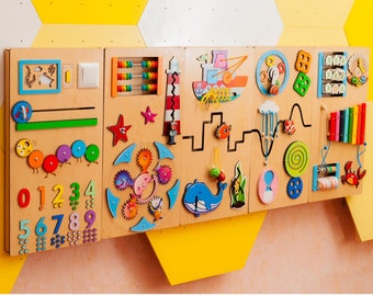 Sea Theme Sensory Wall Set: Activity Busy Board with Xylophone Interactive wall item