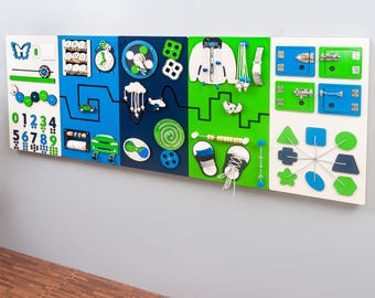 Interactive play walls ADA Compliant Sensory Busy Board: Educational Activity Panel for Kids indoor playground and waiting room